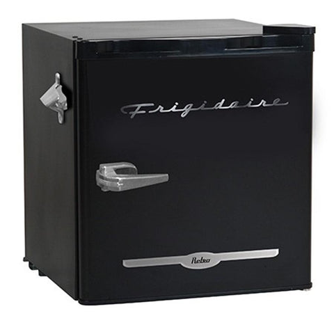 Frigidaire EFR176-BLK Réfrigérateur de Bar Rétro de 1,6 CU FT avec Ouvre-Bouteille Latéral Noir
