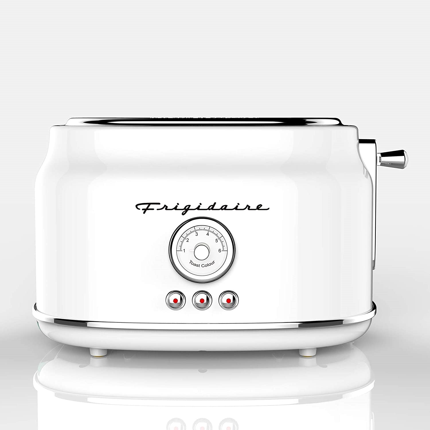 Frigidaire ETO102-WHITE - Grille-Pain 2 Tranches, Syle Rétro, Blanc - Simple Boutique