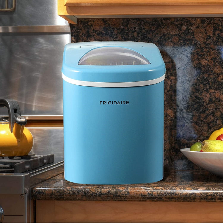Frigidaire - Machine à Glaçons Compact pour Comptoir, Capacité de Production 26 Lbs, Bleu - Simple Boutique
