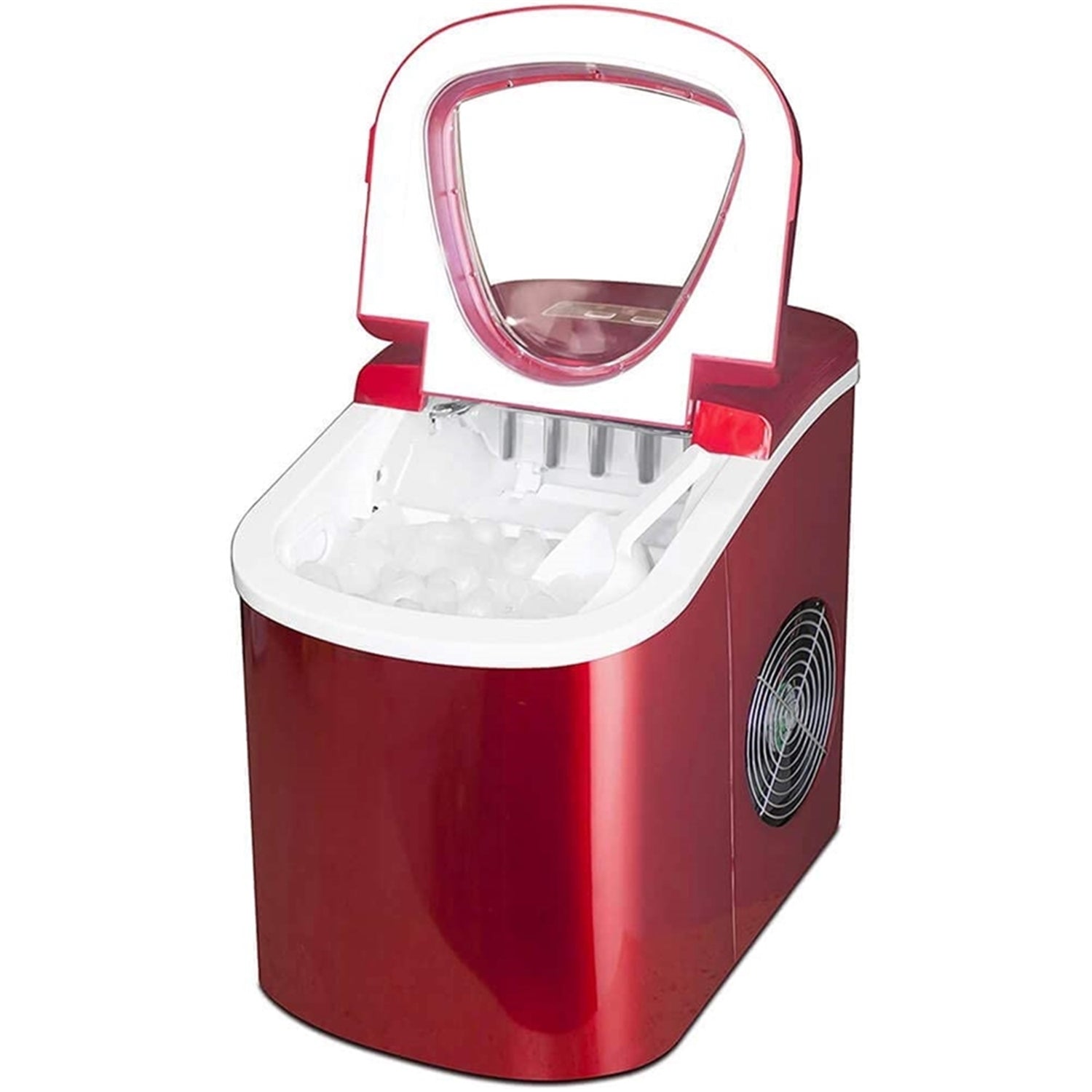 Frigidaire - Machine à Glaçons Compact pour Comptoir, Capacité de Production 26 Lbs, Rouge - Simple Boutique