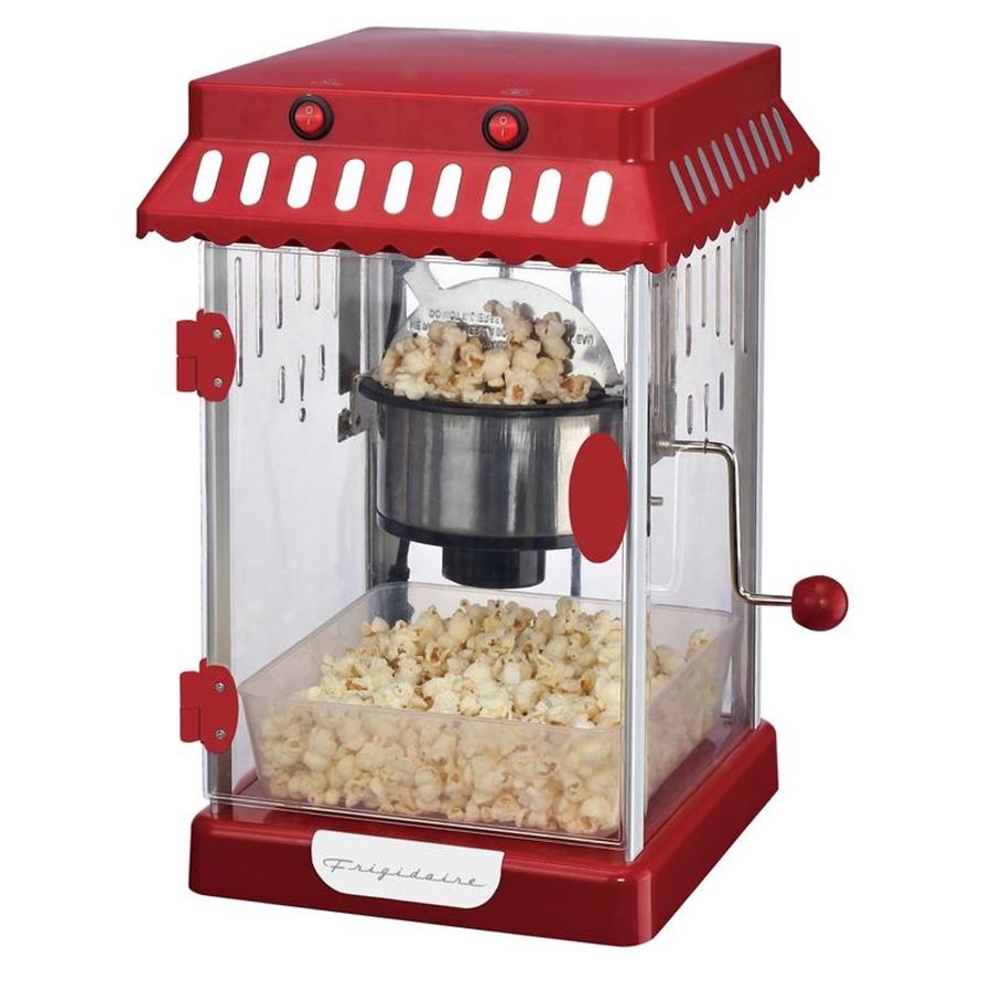 Frigidaire - Machine à Pop-Corn de Comptoir Rétro, Comprend une Tasse pour le Beurre et un Plateau Amovible, Rouge
