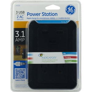 GE 2 Prises Avec 3 Ports USB De Recharge Murale - Simple Boutique