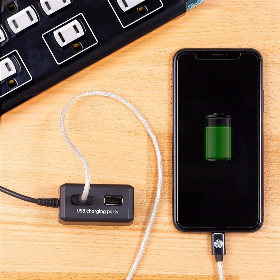 GE 34117 UltraPro Protecteur de Surtension électrique 8 prises + 2 prises USB 2160 joules - Simple Boutique