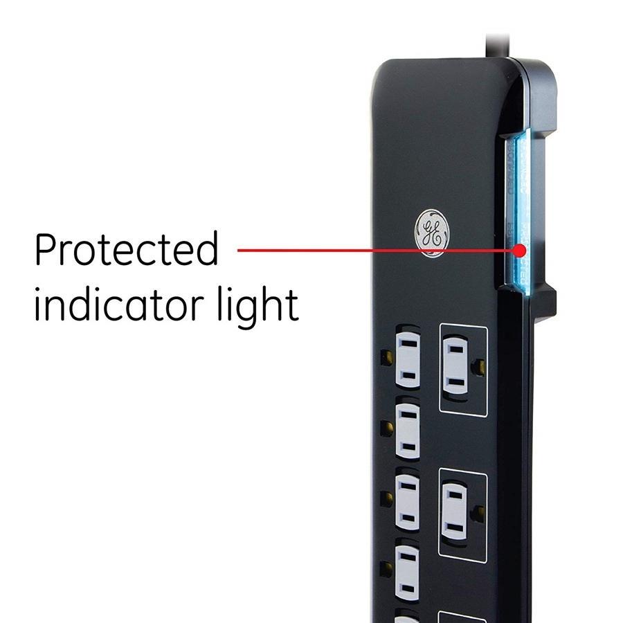 GE 34117 UltraPro Protecteur de Surtension électrique 8 prises + 2 prises USB 2160 joules - Simple Boutique
