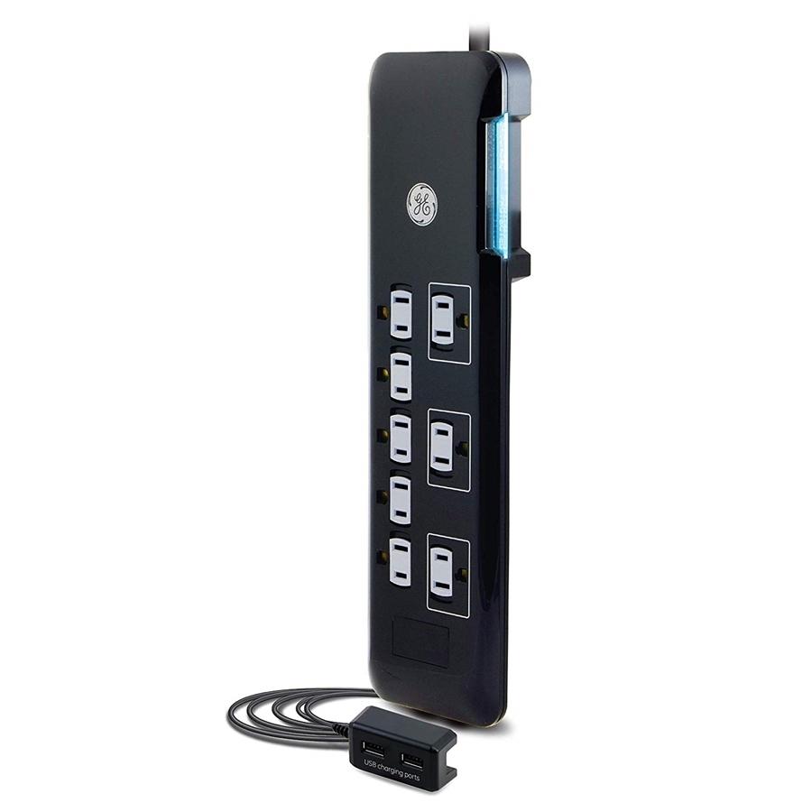 GE 34117 UltraPro Protecteur de Surtension électrique 8 prises + 2 prises USB 2160 joules - Simple Boutique