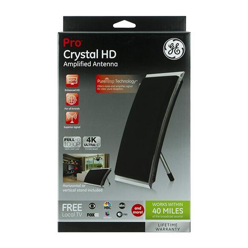 GE 34134 Cristal Pro HD Antenne Intérieure Amplifiée Haute Définition VHF / UHF 40 Miles(REMIS A NEUF) - Simple Boutique