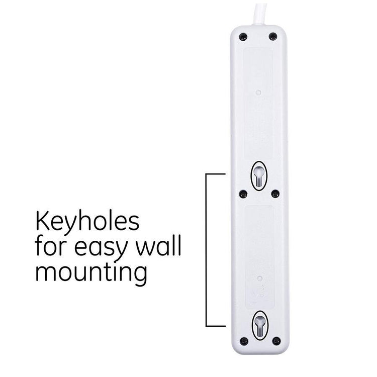 GE 37210 Protecteur de Surtension électrique 6 prises 840 joules - Simple Boutique