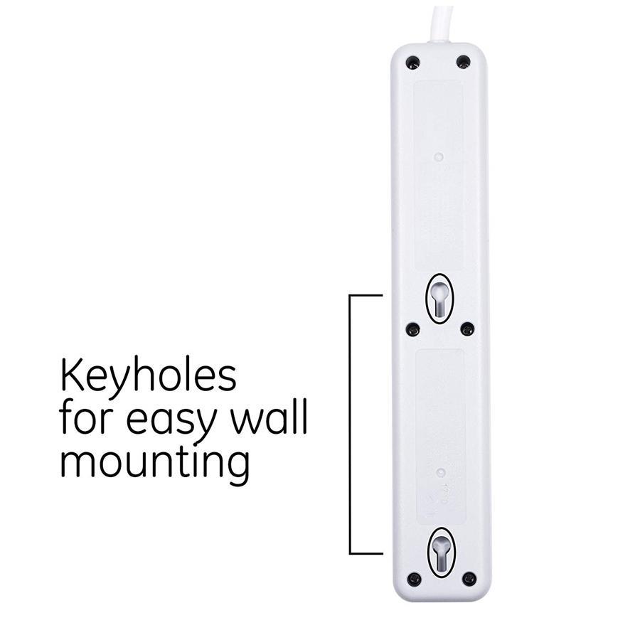 GE 37210 Protecteur de Surtension électrique 6 prises 840 joules - Simple Boutique