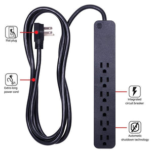 GE 37211 Protecteur de Surtension électrique 6 prises 1060 joules - Simple Boutique