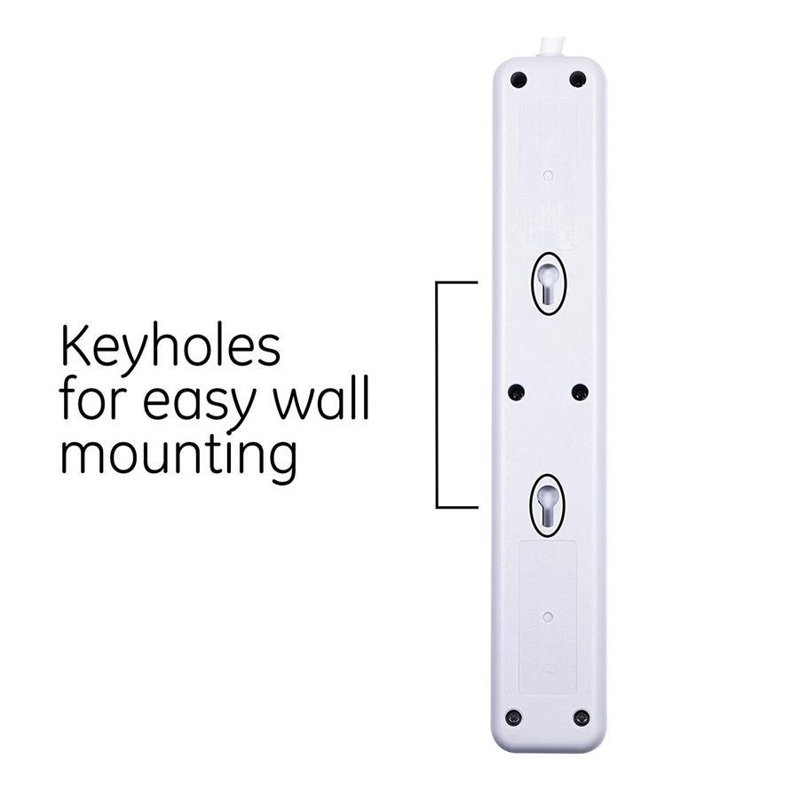GE 37212 Protecteur de Surtension électrique 4 prises + 2 prises USB 560 joules - Simple Boutique