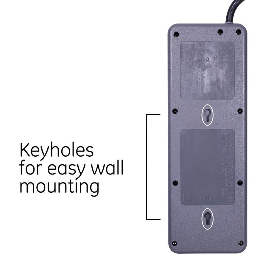 GE 37947 Protecteur de Surtension électrique 8 prises 2240 joules - Simple Boutique