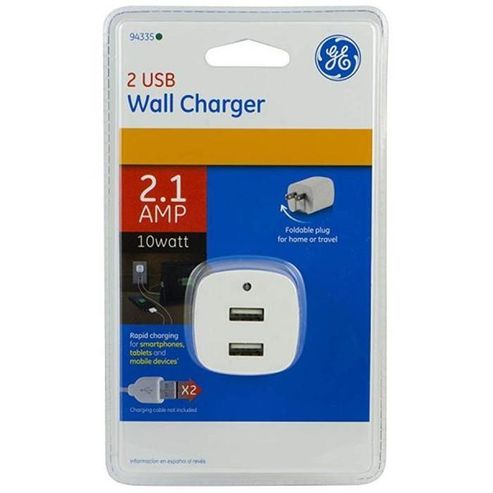 GE 94335 Chargeur mural USB 2.1A blanc - Simple Boutique