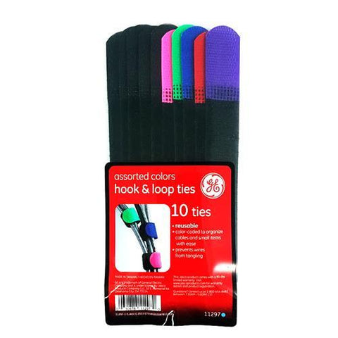 GE Paquet De 10 Attaches Velcro Multicolores 6 Pouce Largeur De 20Mm