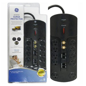 GE Protecteur de surtension électrique 10 prises 4200J 4pi - Simple Boutique