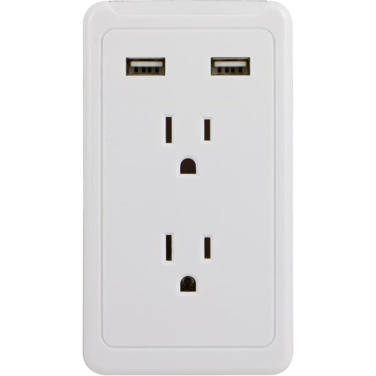 GE Station de Chargement 2 prises et 2 ports de chargement USB 2.1A Blanc - Simple Boutique