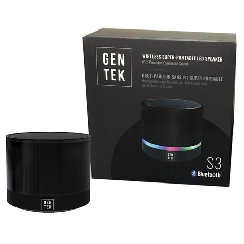 GENTEK S3 Haut-Parleur Bluetooth Sans Fil DEL Noir