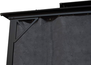 Gazebo 4 Saisons Metropolis 10"x12" avec toit noir Galvalume® - Simple Boutique