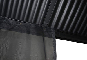 Gazebo 4 Saisons Metropolis 10"x12" avec toit noir Galvalume® - Simple Boutique