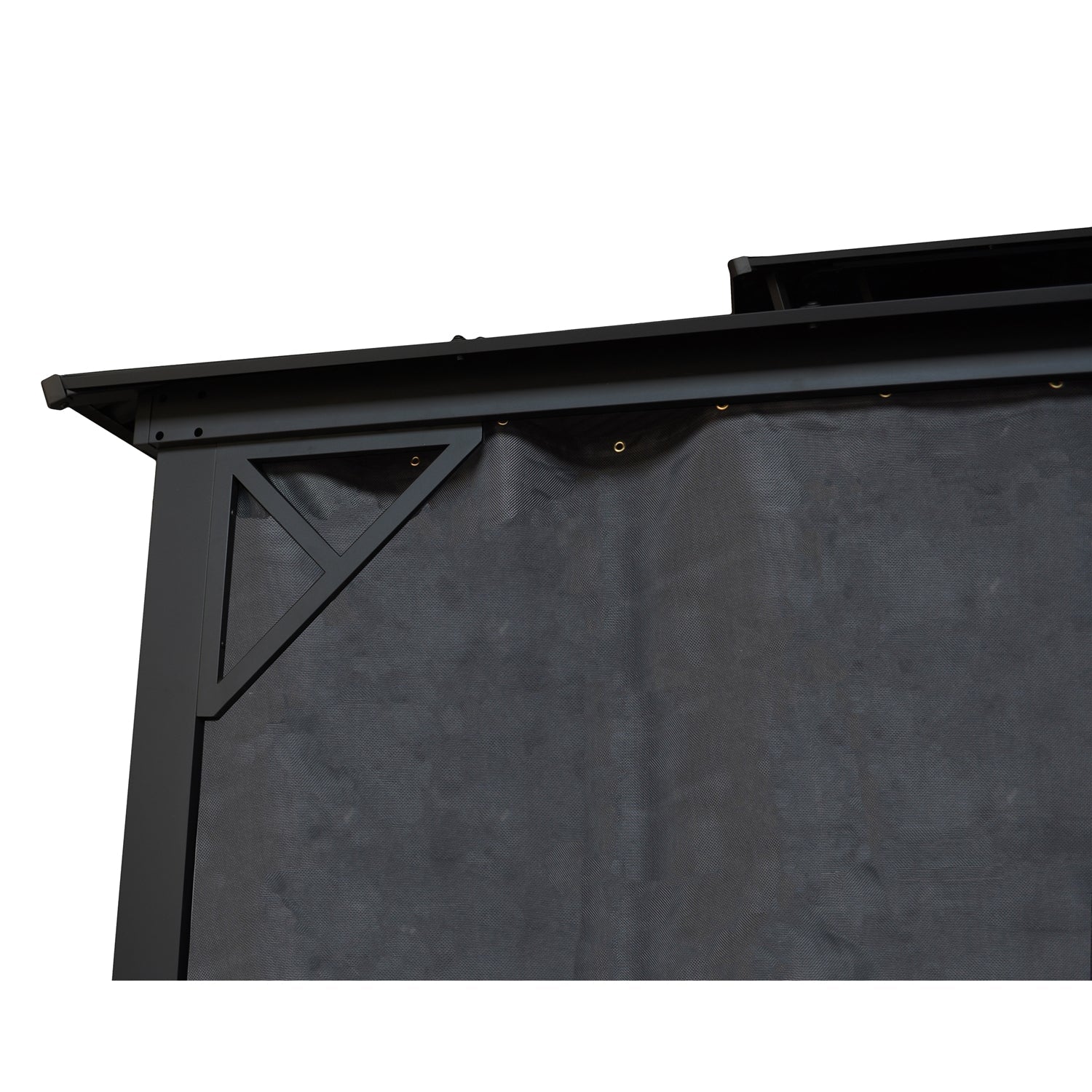 Gazebo 4 Saisons Metropolis, Cadre en Aluminium Antirouille, 10' x 14', Noir - Simple Boutique