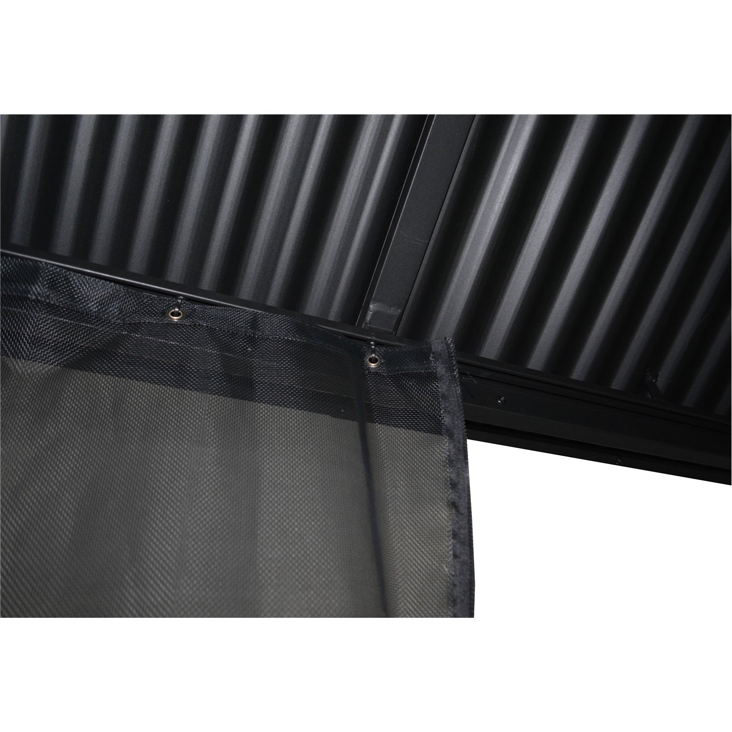 Gazebo 4 Saisons Metropolis, Cadre en Aluminium Antirouille, 10' x 14', Noir - Simple Boutique
