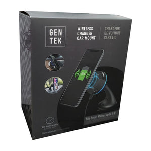 Gentek Chargeur de Voiture Sans Fil 2 en 1 Noir - Simple Boutique