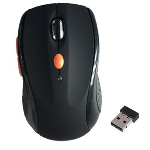Global Tone Souris Optique 6 boutons sans-fil 2.4GHz Noir avec Nano Récepteur USB - Simple Boutique