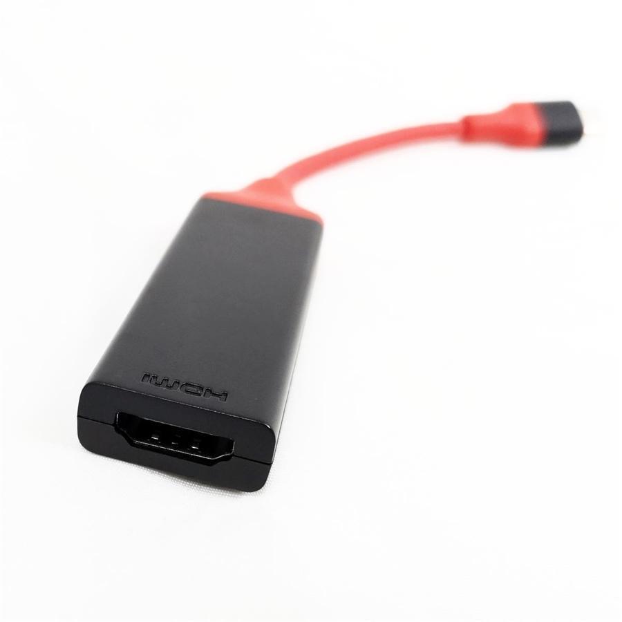 GlobalTone 03499 Adaptateur USB type C à HDMI, 1080p, 4K, 60HZ, Rouge - Simple Boutique