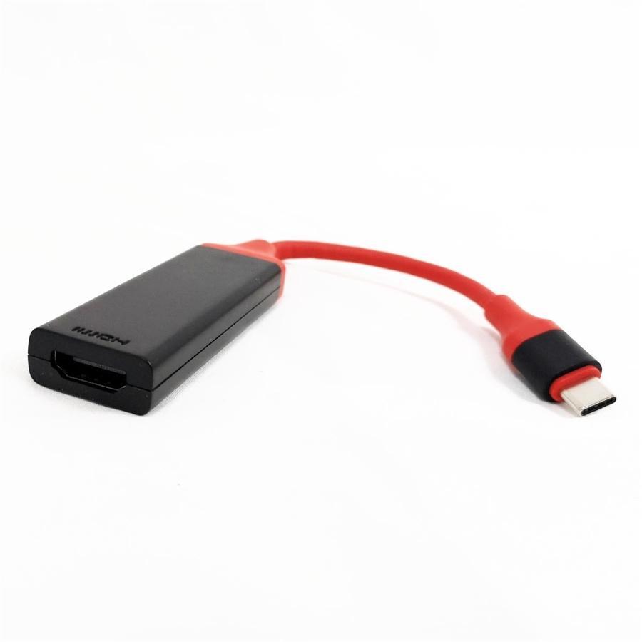 GlobalTone 03499 Adaptateur USB type C à HDMI, 1080p, 4K, 60HZ, Rouge - Simple Boutique