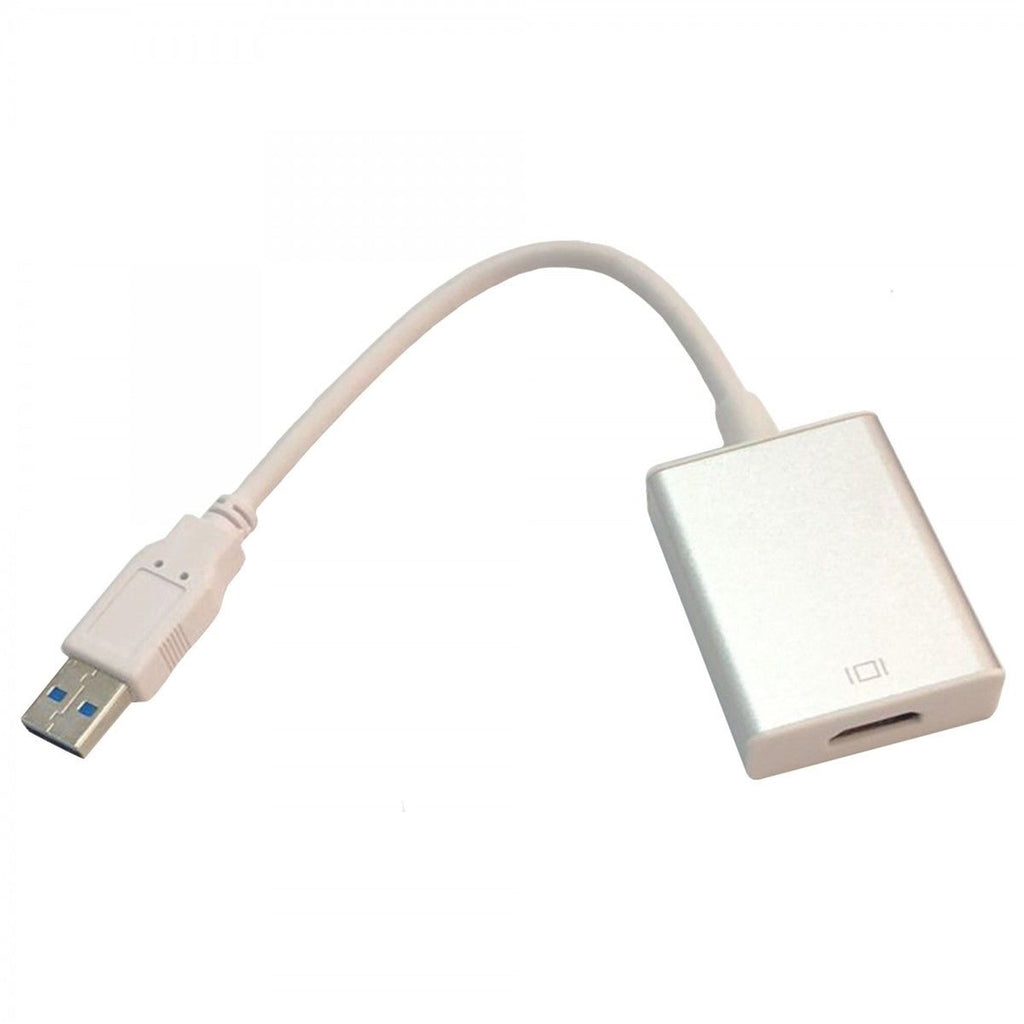 GlobalTone - Adaptateur USB-A Mâle à HDMI Femelle, Blanc