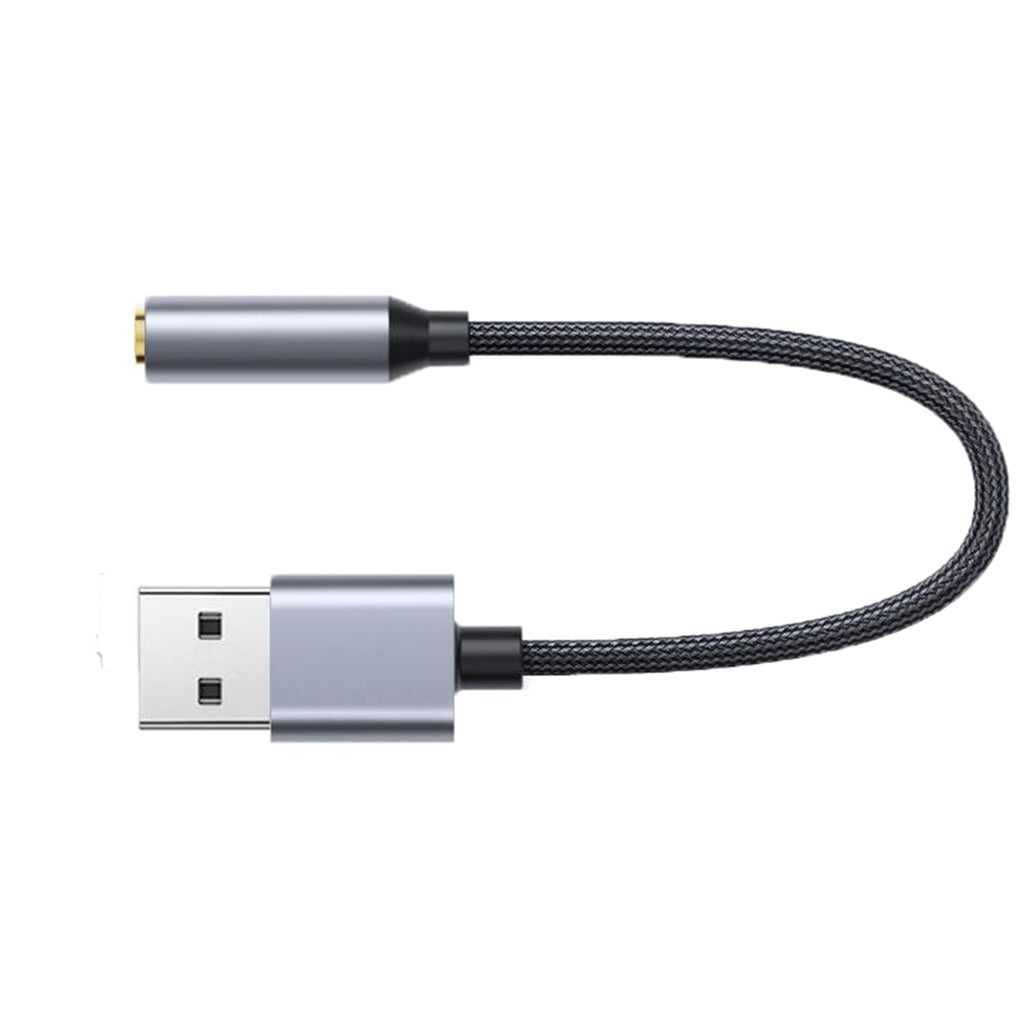 GlobalTone - Adaptateur USB-A à 3.5 Femelle, Argenté