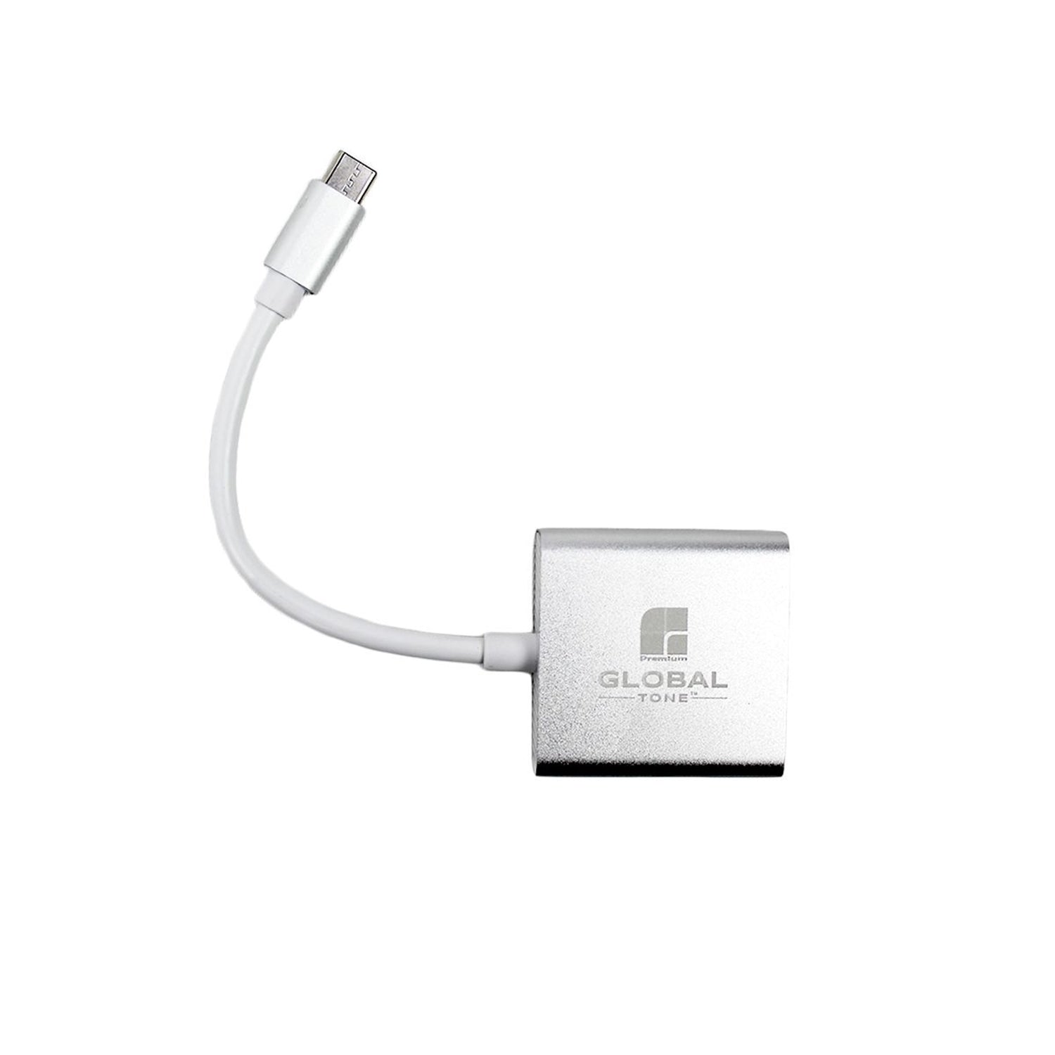 GlobalTone - Adaptateur USB Type-C Male à DVI Femelle, Longeur 15cm, Gris - Simple Boutique