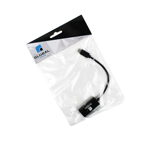 GlobalTone - Adaptateur USB Type-C Male à HDMI Femelle, Noir