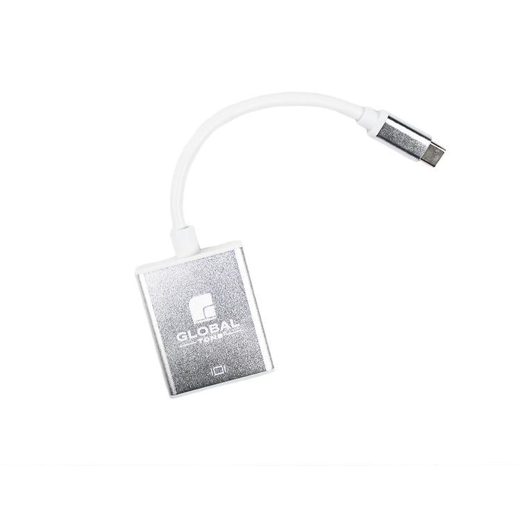 GlobalTone - Adaptateur USB Type-C Male à VGA Femelle, Gris - Simple Boutique