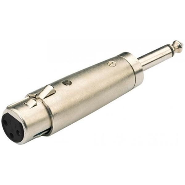 GlobalTone Adaptateur XLR Femelle à 6.3mm (1/4'') Mâle pour Fiche de Microphone Argent - Simple Boutique
