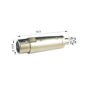 GlobalTone Adaptateur XLR Femelle à RCA Femelle pour Fiche de Microphone à 3 Broches Argent - Simple Boutique