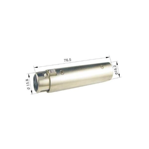 GlobalTone Adaptateur XLR Femelle à XLR Mâle pour Fiche de Microphone à 3 Broches Argent - Simple Boutique