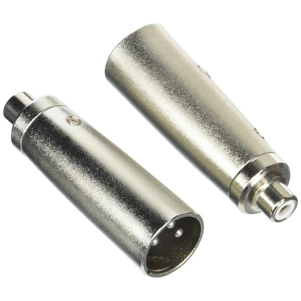 GlobalTone Adaptateur XLR Mâle à RCA Femelle pour Fiche de Microphone à 3 Broches Argent - Simple Boutique