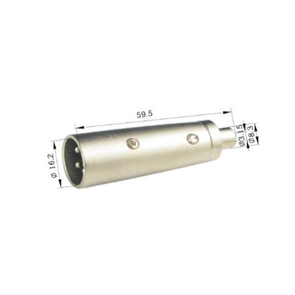 GlobalTone Adaptateur XLR Mâle à RCA Femelle pour Fiche de Microphone à 3 Broches Argent - Simple Boutique