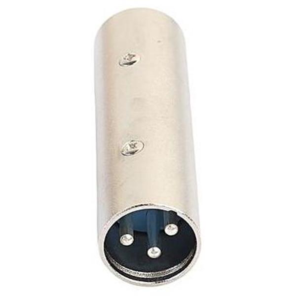 GlobalTone Adaptateur XLR Mâle à XLR Mâle pour Fiche de Microphone à 3 Broches Argent - Simple Boutique