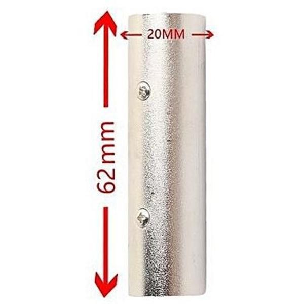 GlobalTone Adaptateur XLR Mâle à XLR Mâle pour Fiche de Microphone à 3 Broches Argent - Simple Boutique