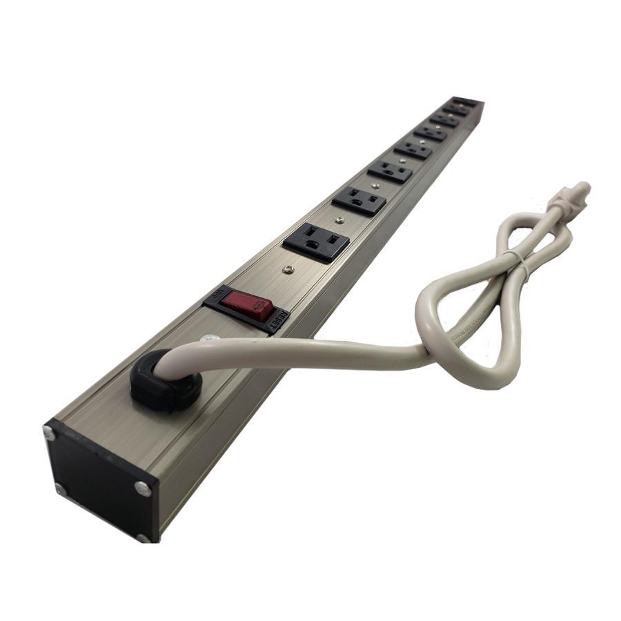 GlobalTone Barre d'alimentation Multiprises 8 Prises avec Disjoncteur 15A Corde 3 pi. (14AWG) - Simple Boutique