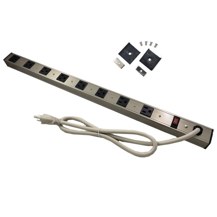 GlobalTone Barre d'alimentation Multiprises 8 Prises avec Disjoncteur 15A Corde 3 pi. (14AWG) - Simple Boutique