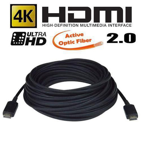 GlobalTone Câble HDMI Actif Optique haute vitesse 2.0 4Kx2K, 4096x2160, 10.2Gbps, 100m (328pi)