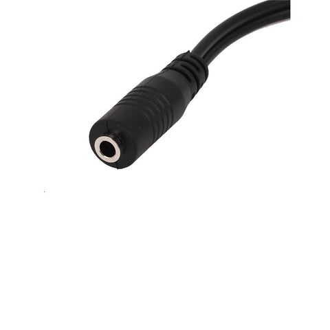 GlobalTone Câble Stéréo 3.5mm (1/8'') Femelle à 2 RCA Mâle 15 cm Noir