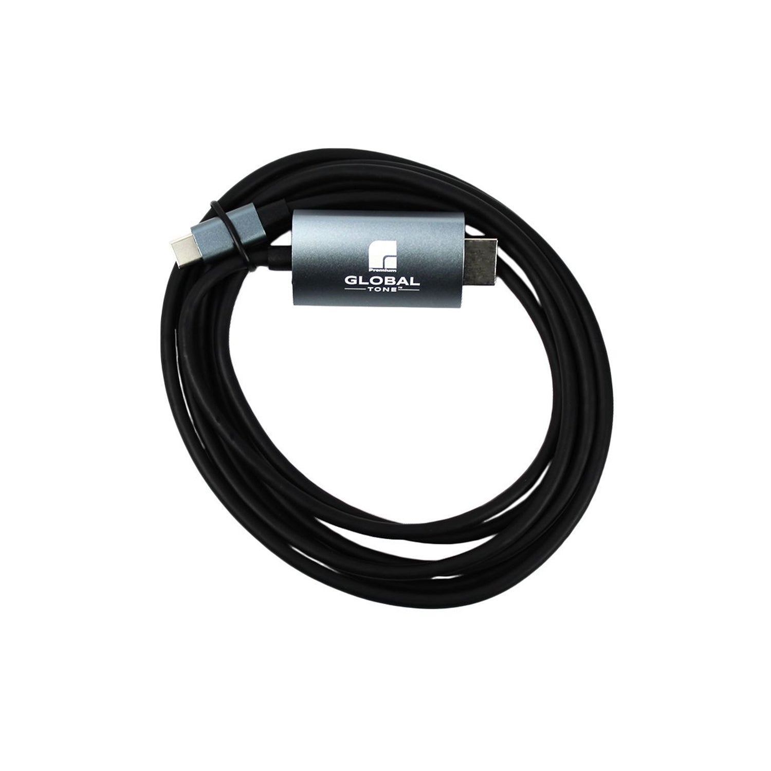 GlobalTone - Câble USB Type-C Male à HDMI Male, Longeur de 15cm, Noir - Simple Boutique