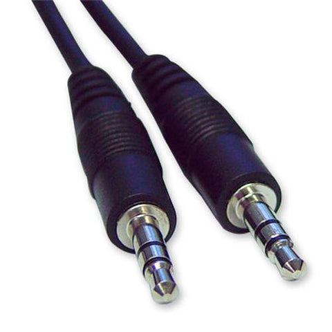 GlobalTone Câble audio 3.5mm mâle/mâle de 1 pi noir