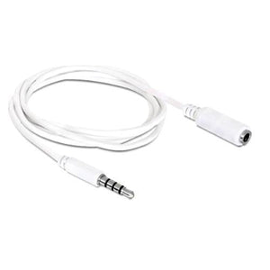 GlobalTone Câble audio/video 3.5mm 4 contacts mâle/femelle 12 pieds Blanc - Simple Boutique