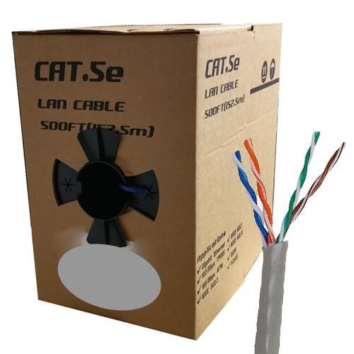 GlobalTone Câble ethernet réseau Cat5e RJ-45 24 AWG CCA Gris 500pi - Simple Boutique