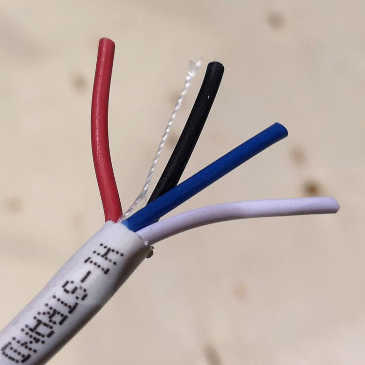 GlobalTone Câble haut-parleur 500' In-Wall FT4 4x18 AWG pull-thru box Blanc - Simple Boutique