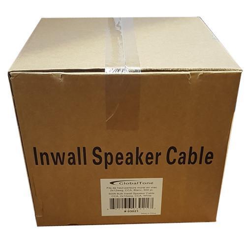 GlobalTone Câble haut-parleur 500pi In-Wall FT4 12 AWG en Spool Blanc - Simple Boutique